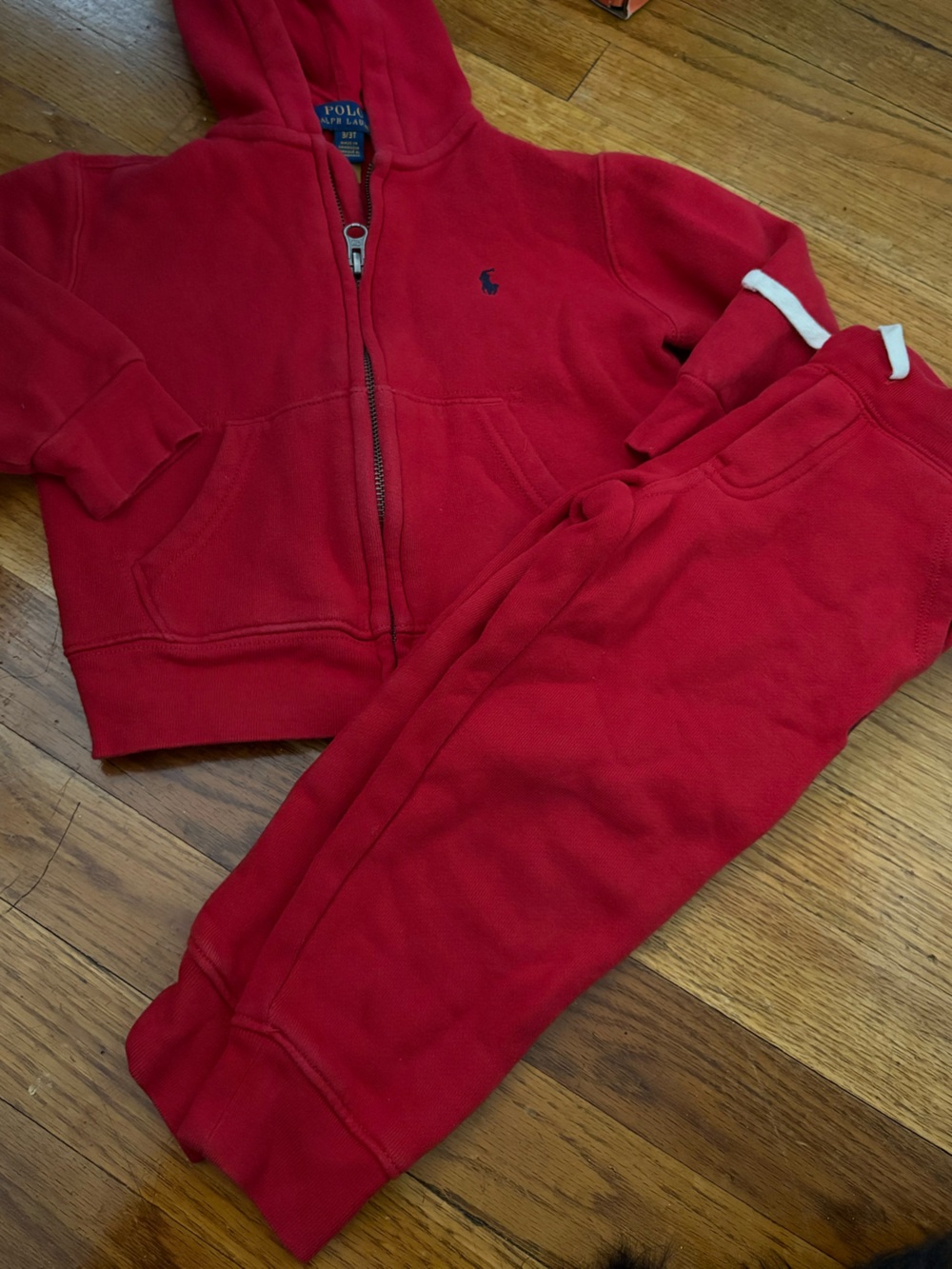 Ralph Lauren Red Zip Hoodie & Matching Joggers Set